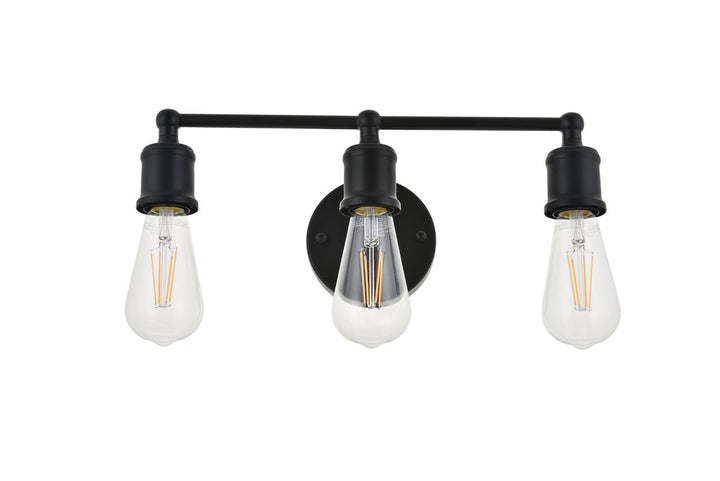 3 Light Black Wall Sconce
