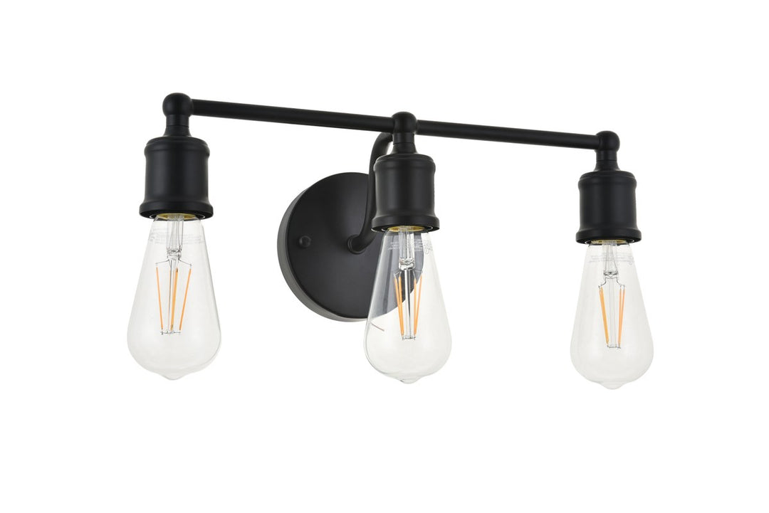 3 Light Black Wall Sconce