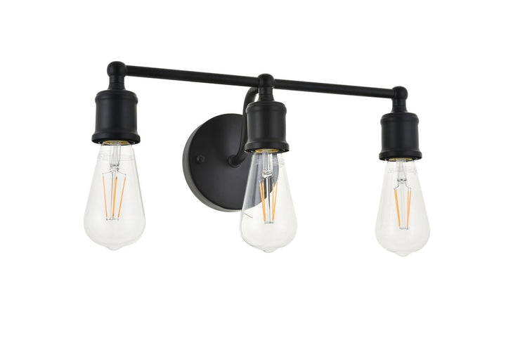 3 Light Black Wall Sconce
