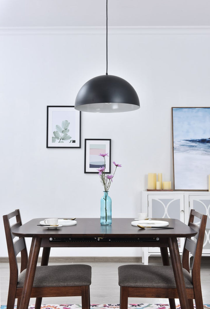 1 Light Black Pendant