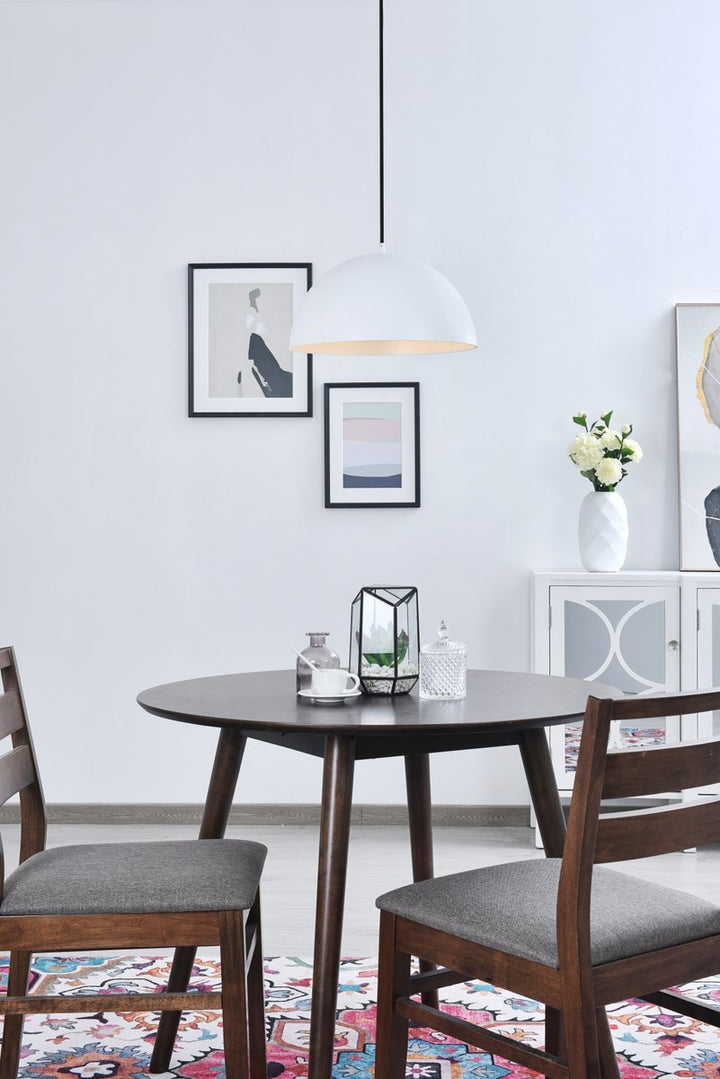 1 Light White Pendant