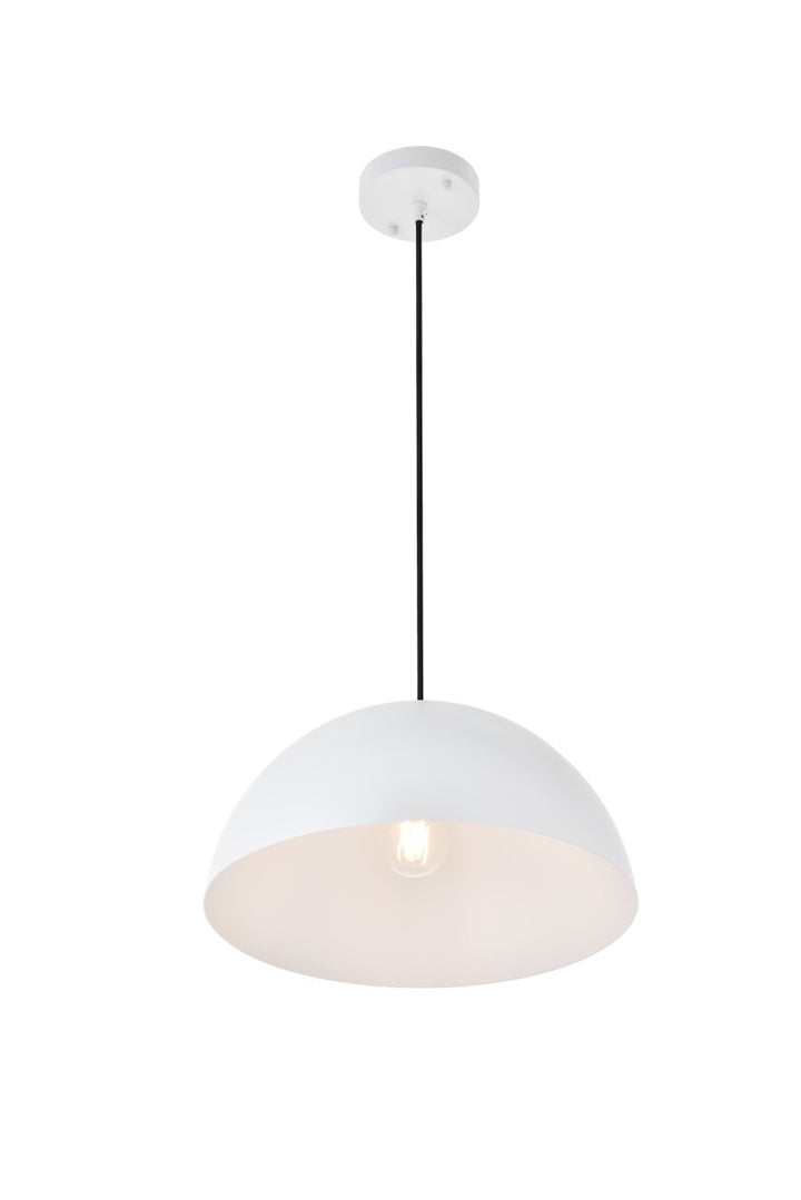 1 Light White Pendant