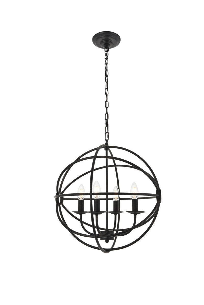 4 Light Dark Brown Pendant