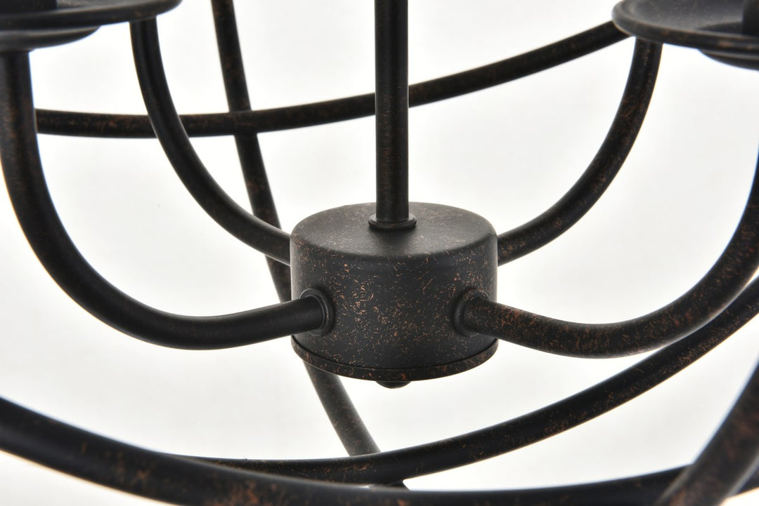 4 Light Dark Brown Pendant