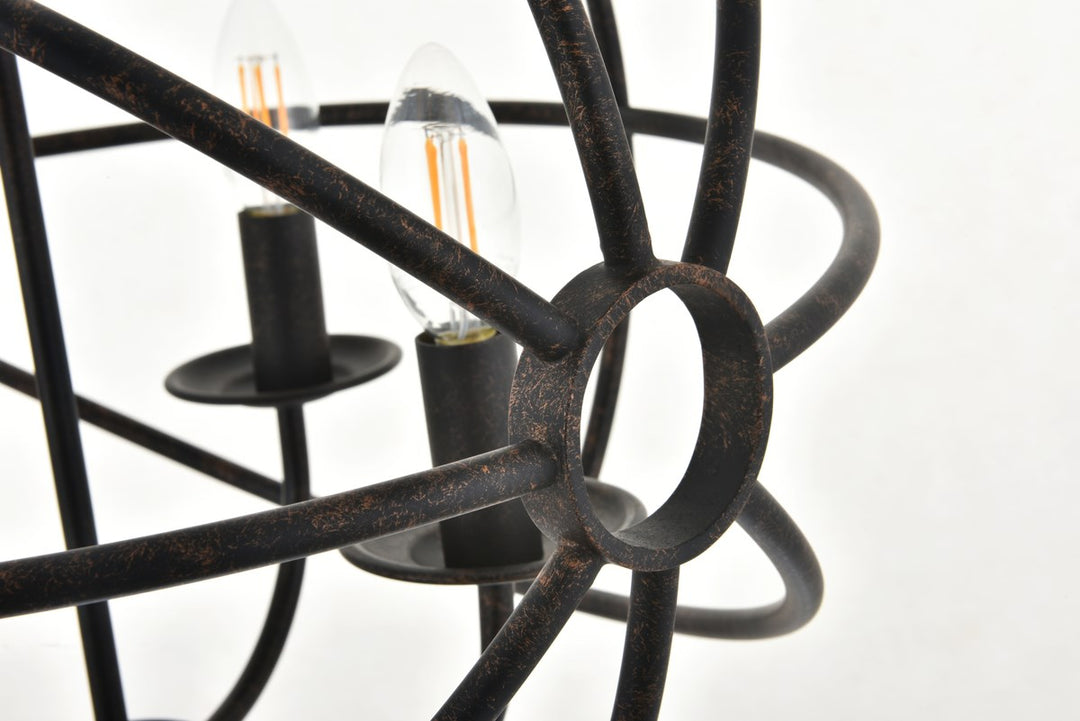 4 Light Dark Brown Pendant