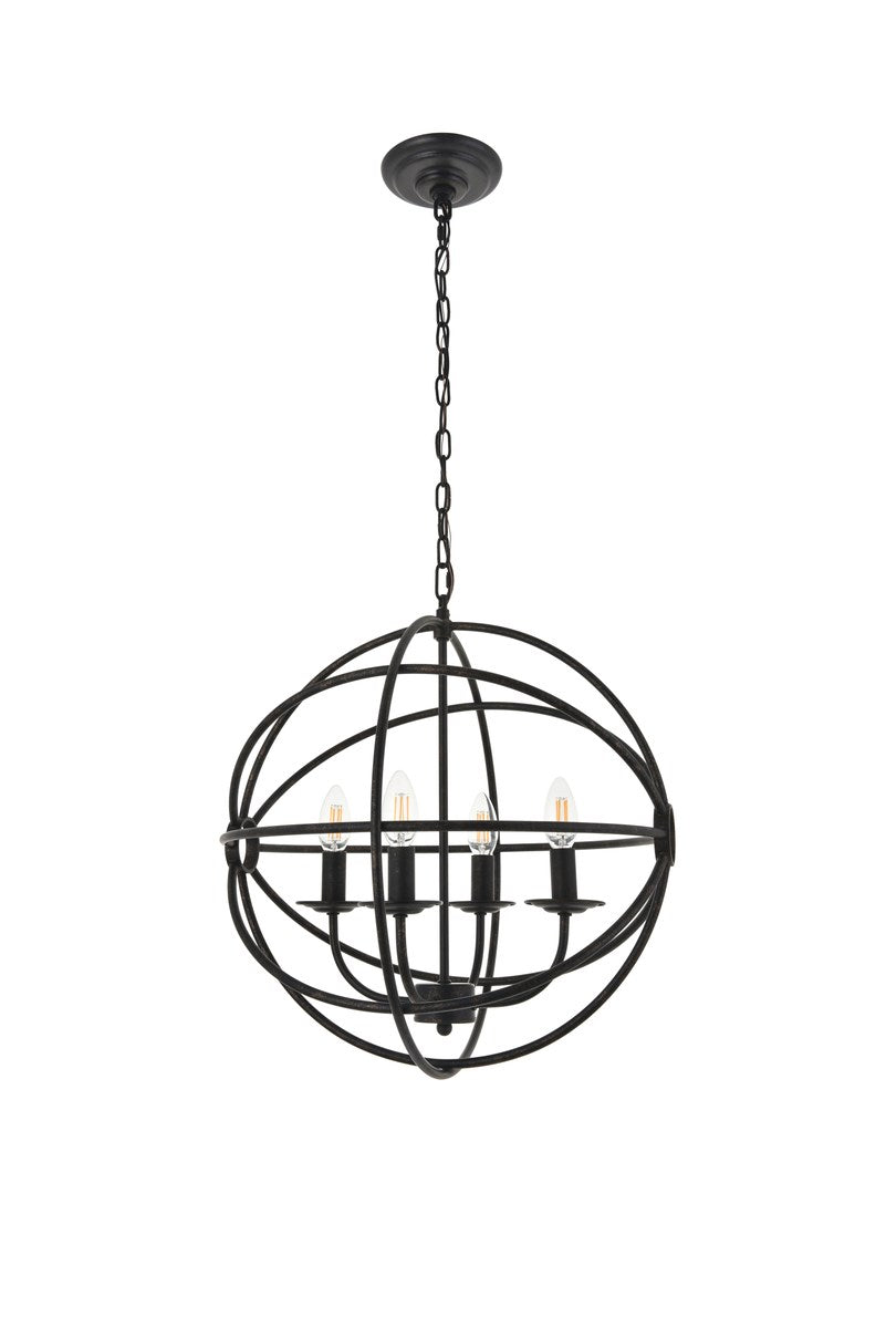 4 Light Dark Brown Pendant