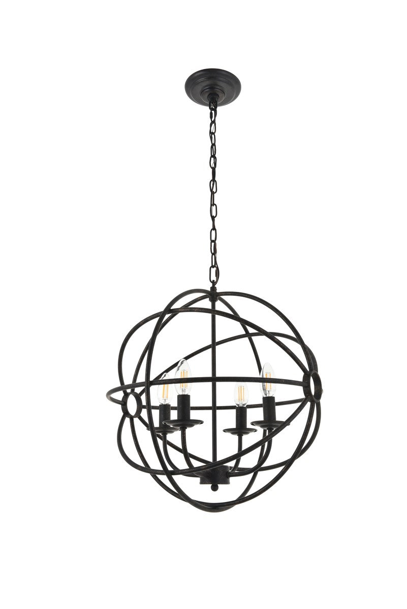 4 Light Dark Brown Pendant