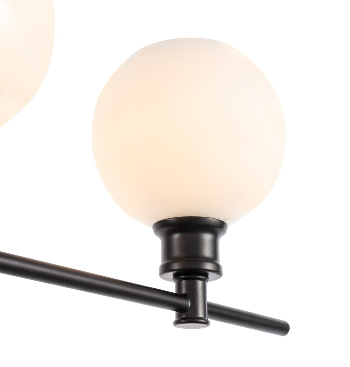 3 Light Black And Frosted White Glass Wall Sconce