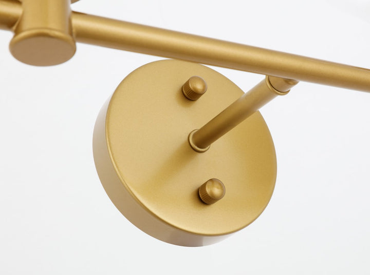 2 Light Brass And Clear Glass Wall Sconce