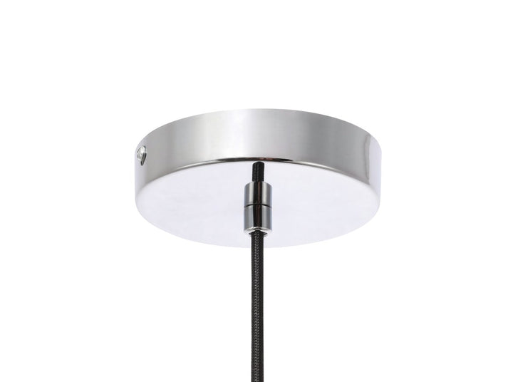 1 Light Chrome And Clear Glass Pendant