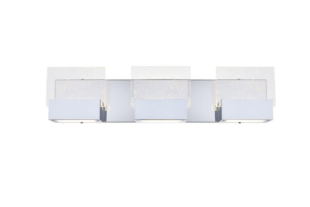 3 Light Chrome Led Wall Sconce by Elegant Lighting