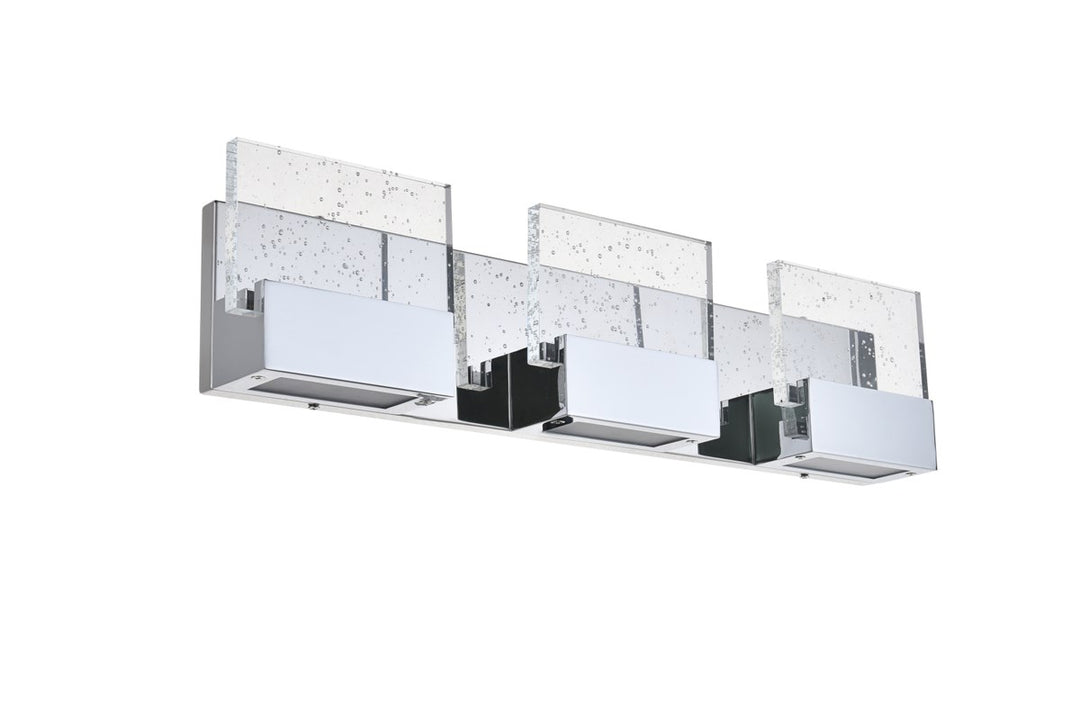 3 Light Chrome Led Wall Sconce
