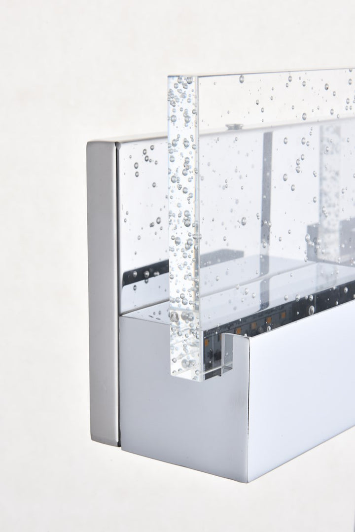3 Light Chrome Led Wall Sconce