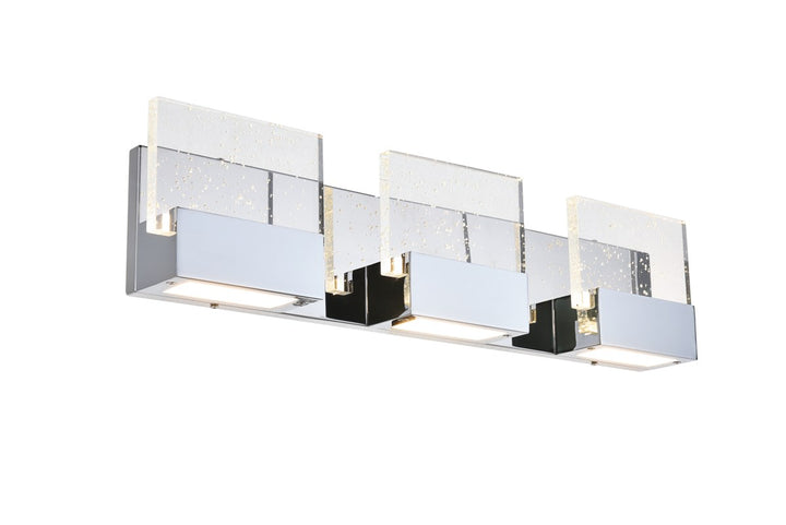 3 Light Chrome Led Wall Sconce