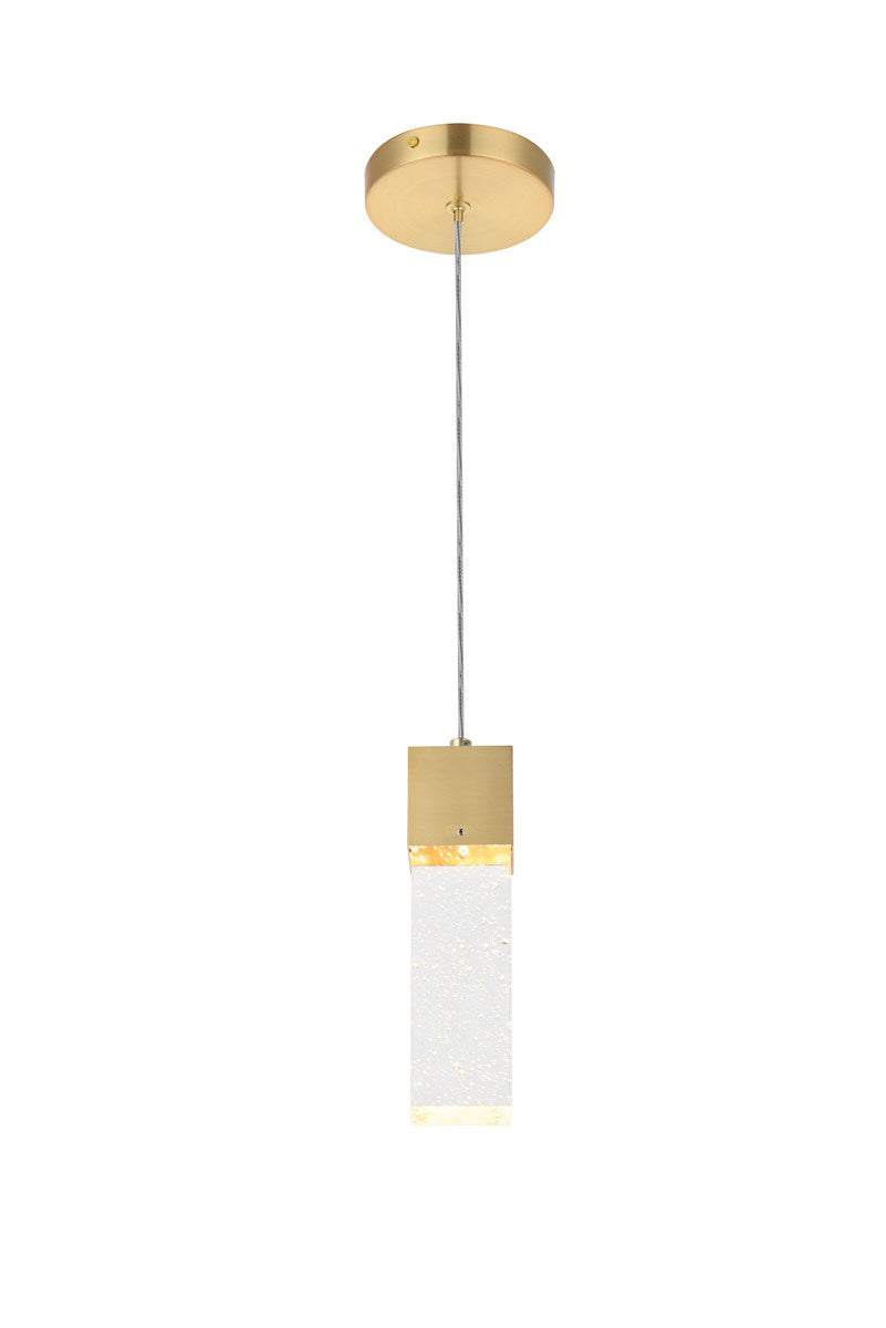 1 Light Gold Led Pendant