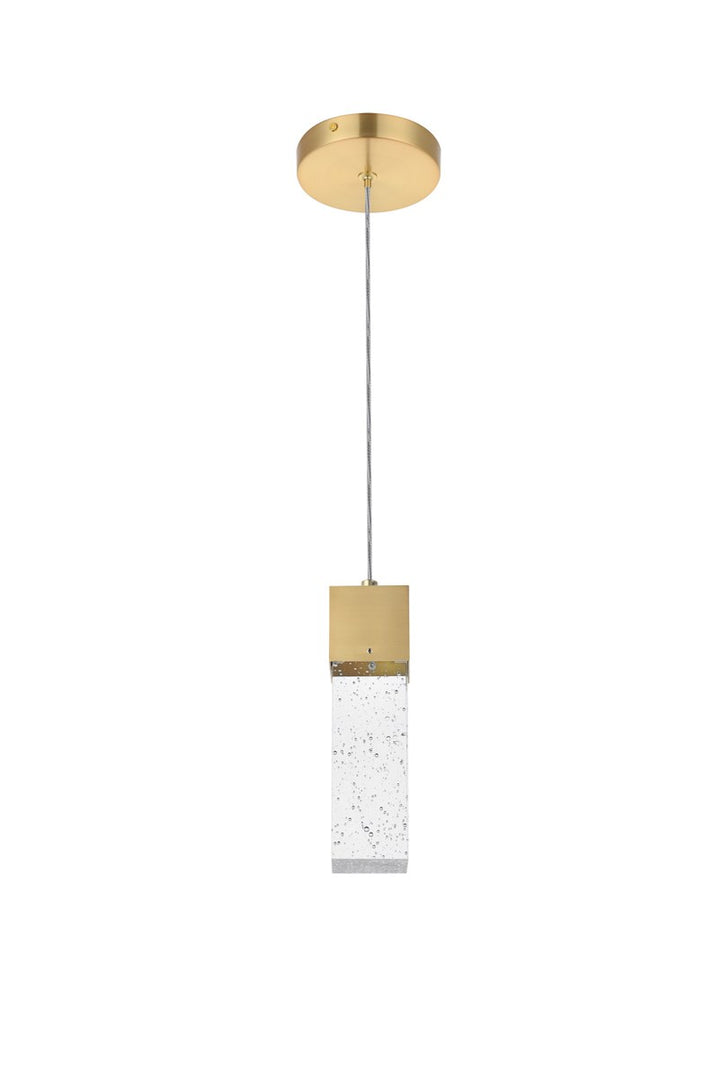 1 Light Gold Led Pendant