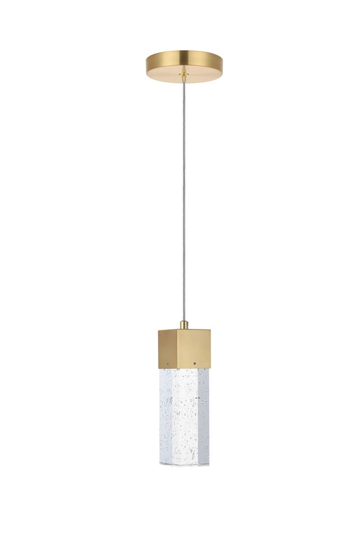1 Light Gold Led Pendant