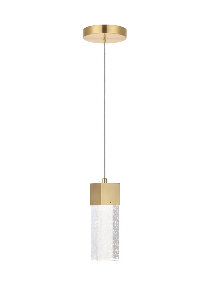 1 Light Gold Led Pendant