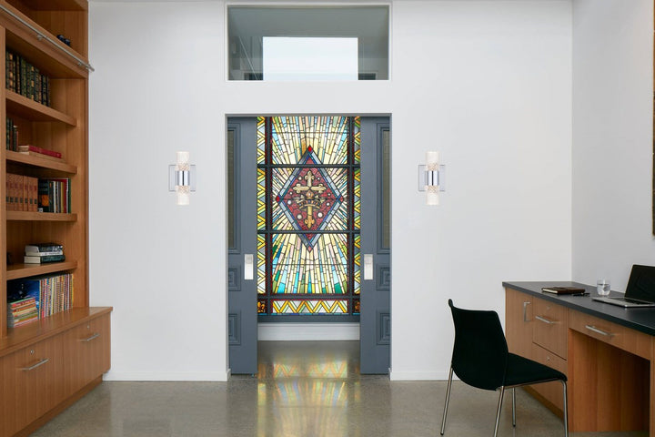 2 Light Chrome Led Wall Sconce