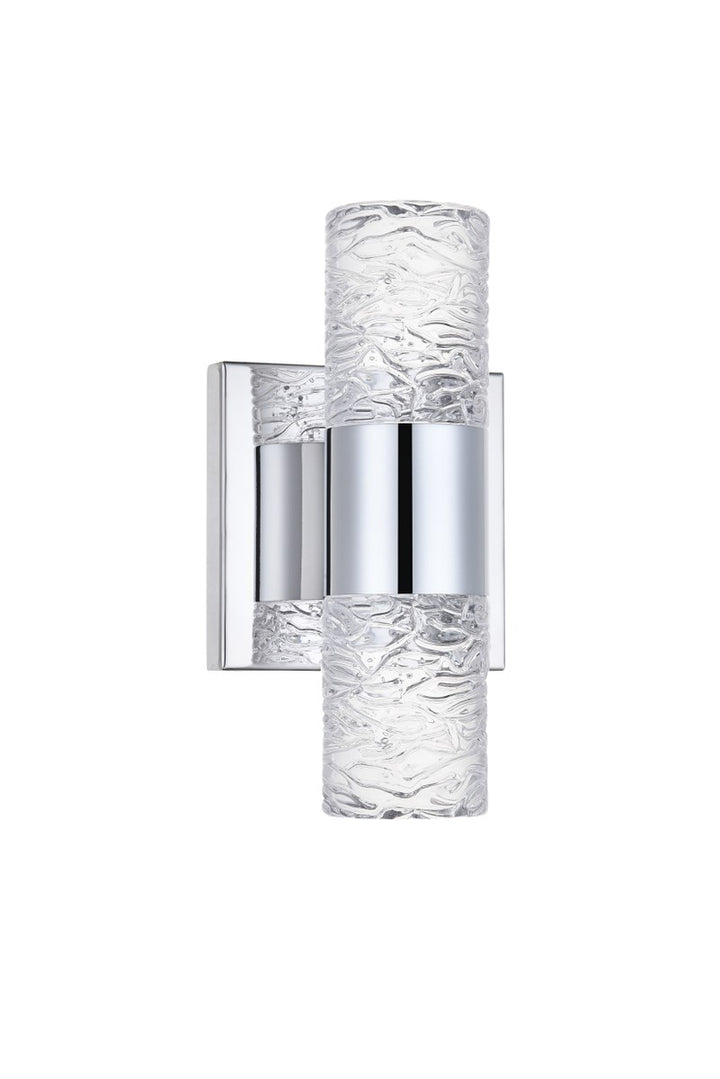 2 Light Chrome Led Wall Sconce