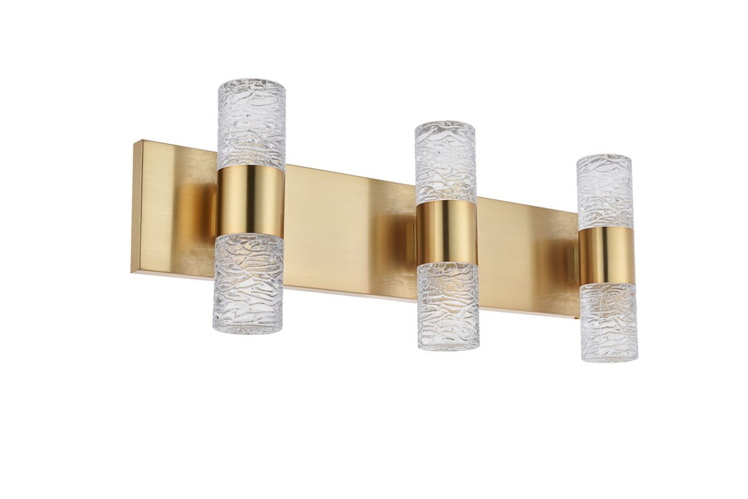 6 Light Gold Led Wall Sconce