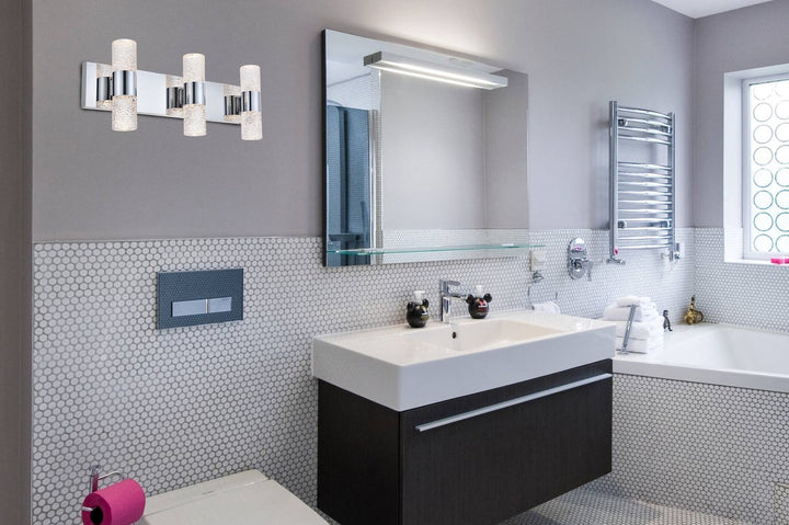 6 Light Chrome Led Wall Sconce