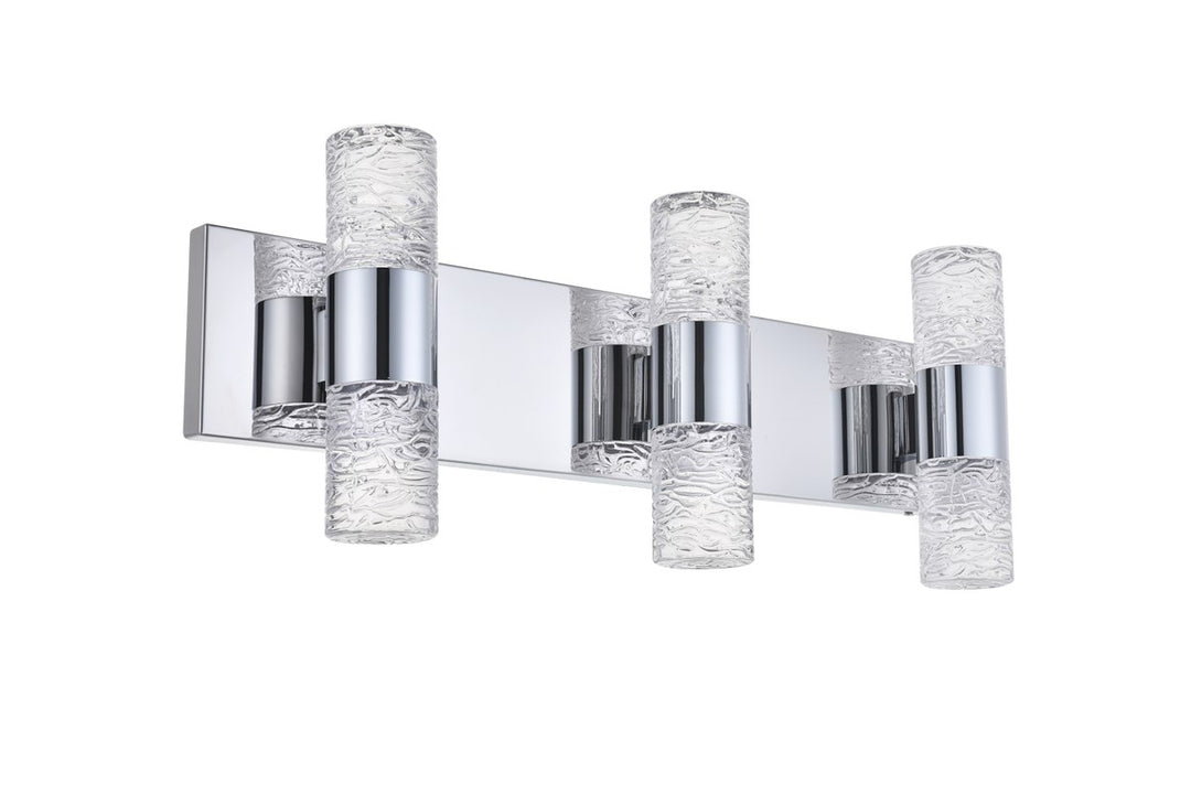 6 Light Chrome Led Wall Sconce
