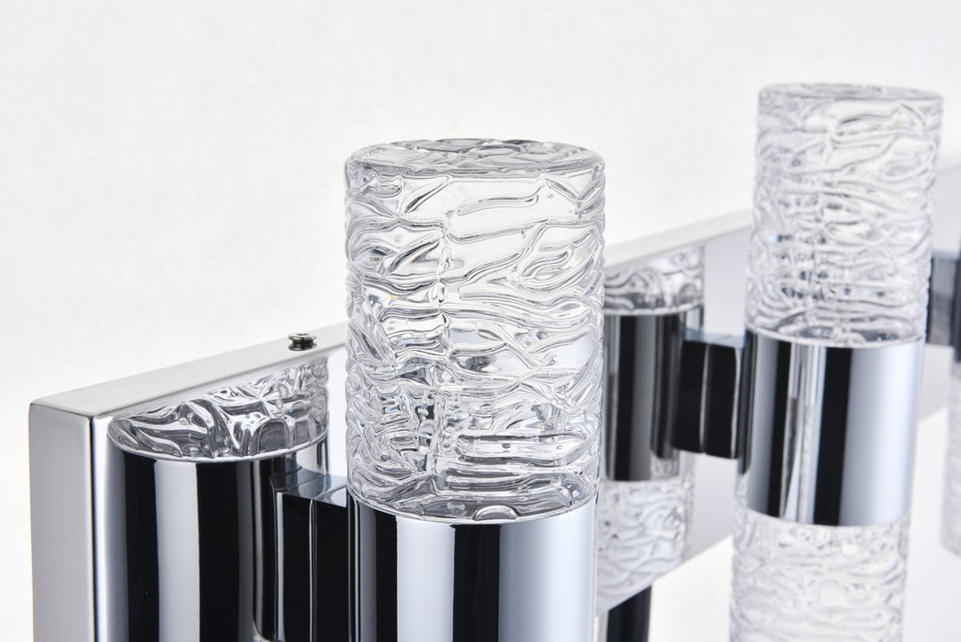 6 Light Chrome Led Wall Sconce