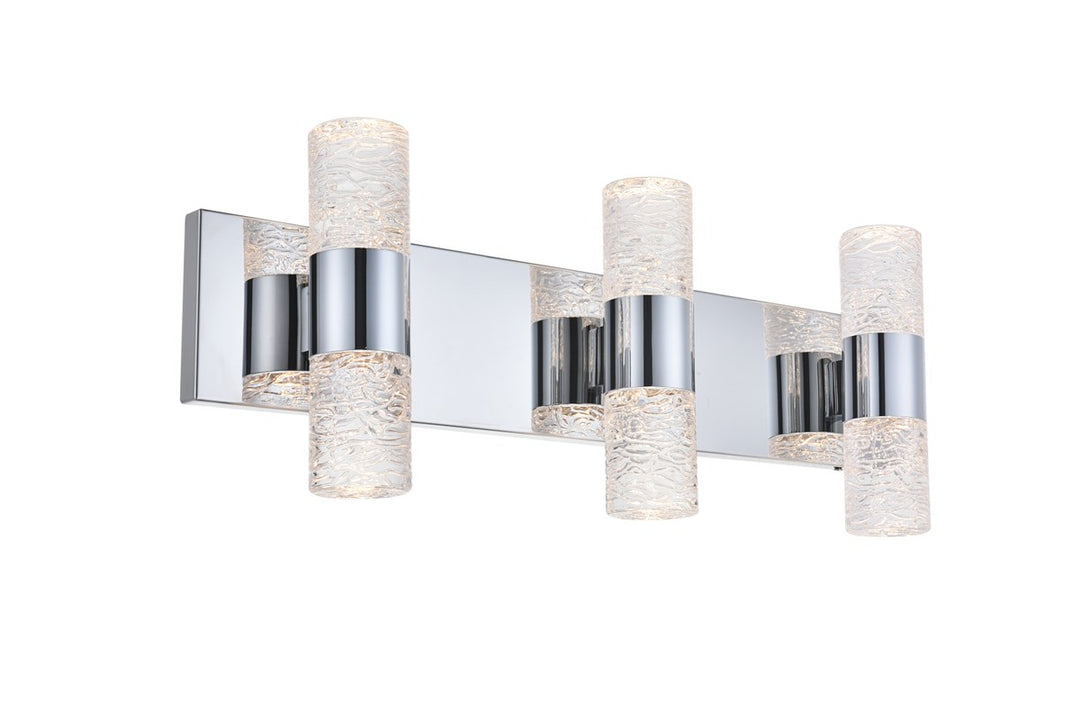 6 Light Chrome Led Wall Sconce