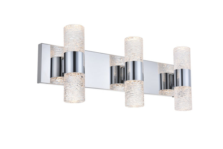 6 Light Chrome Led Wall Sconce