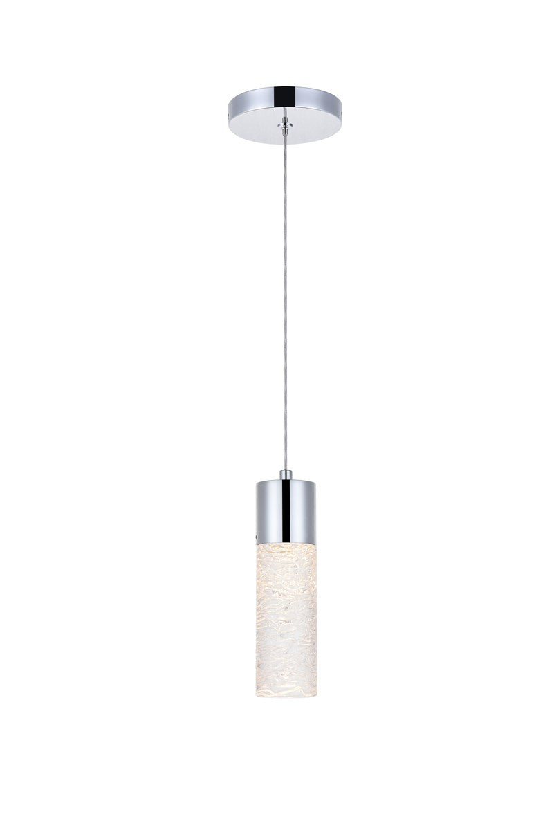 1 Light Chrome Led Pendant