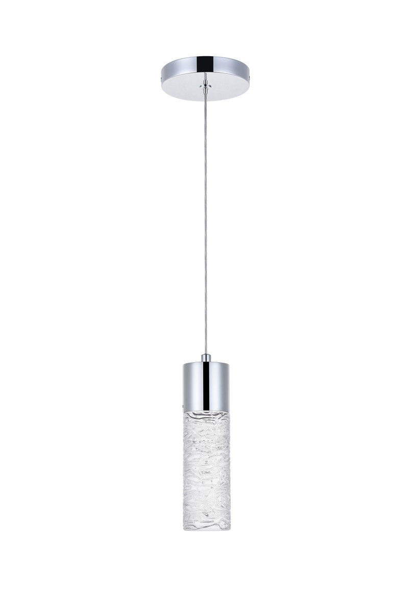1 Light Chrome Led Pendant