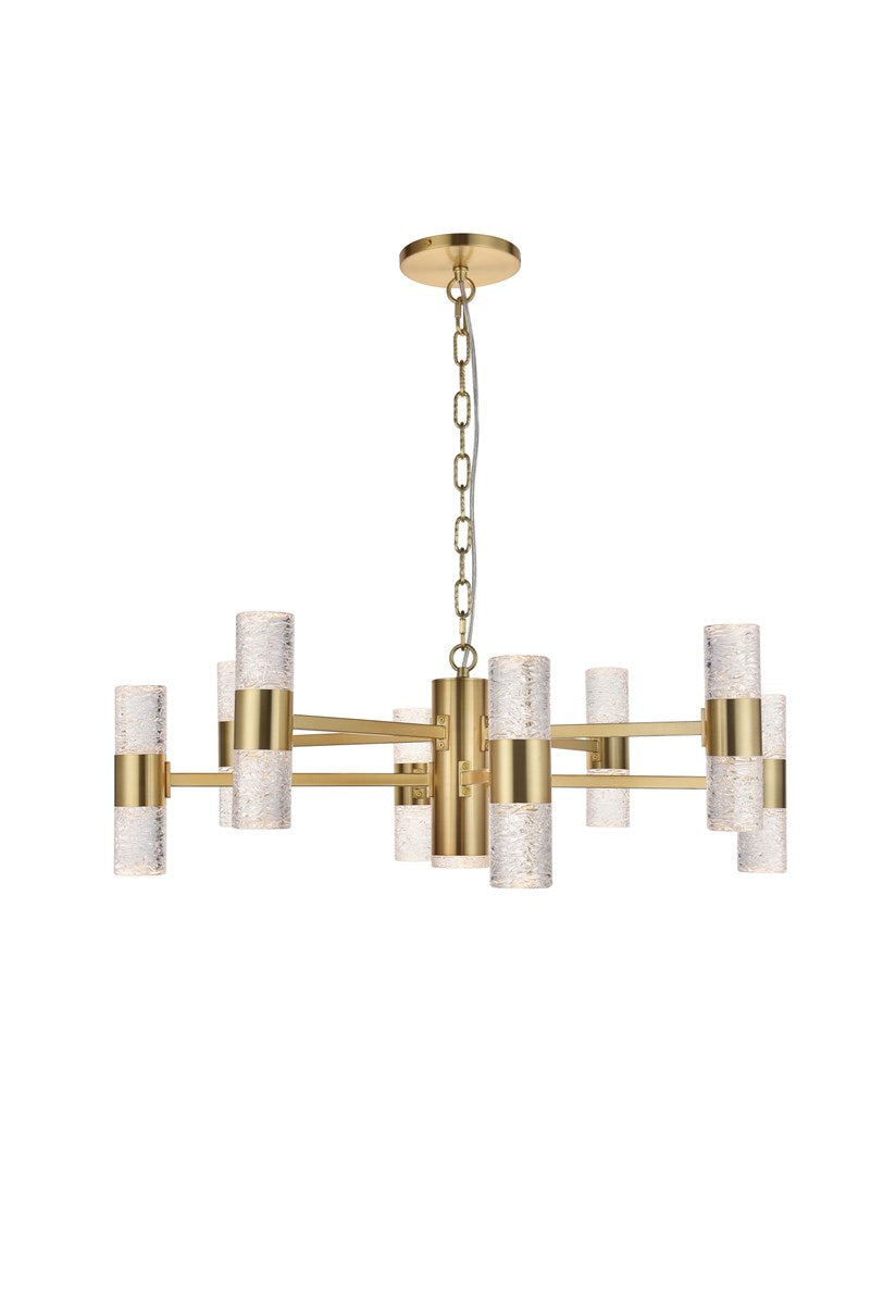 17 Light Gold Led Pendant