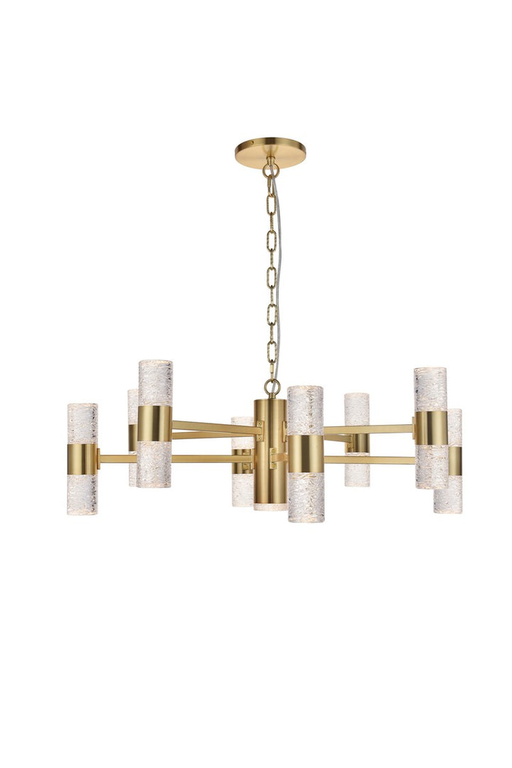 17 Light Gold Led Pendant