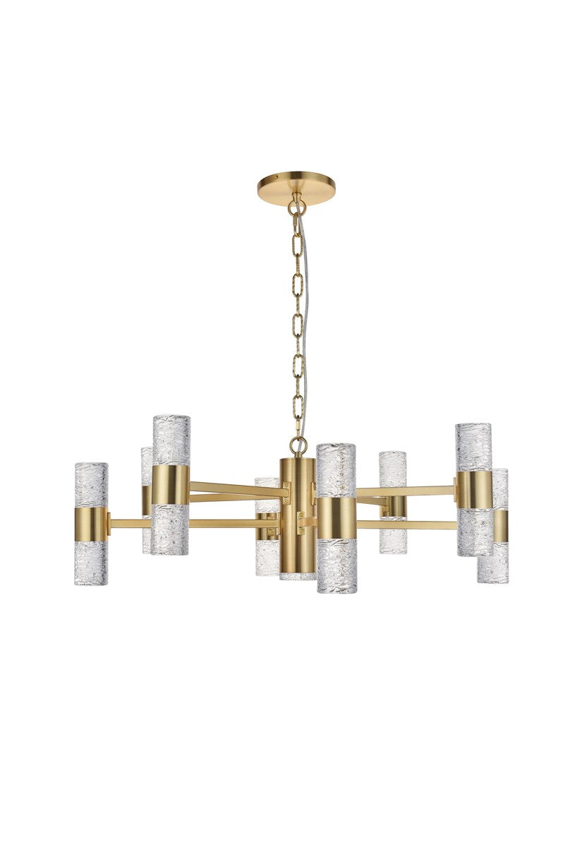 17 Light Gold Led Pendant