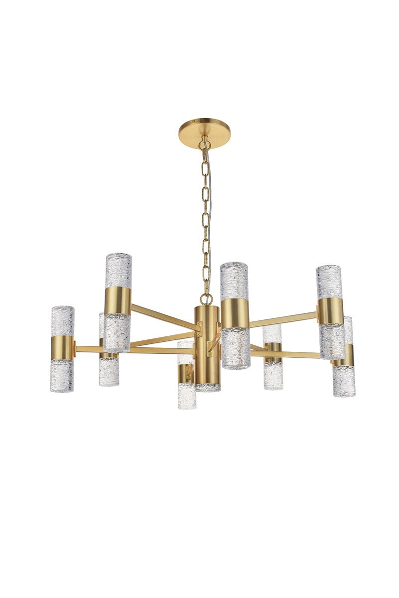 17 Light Gold Led Pendant