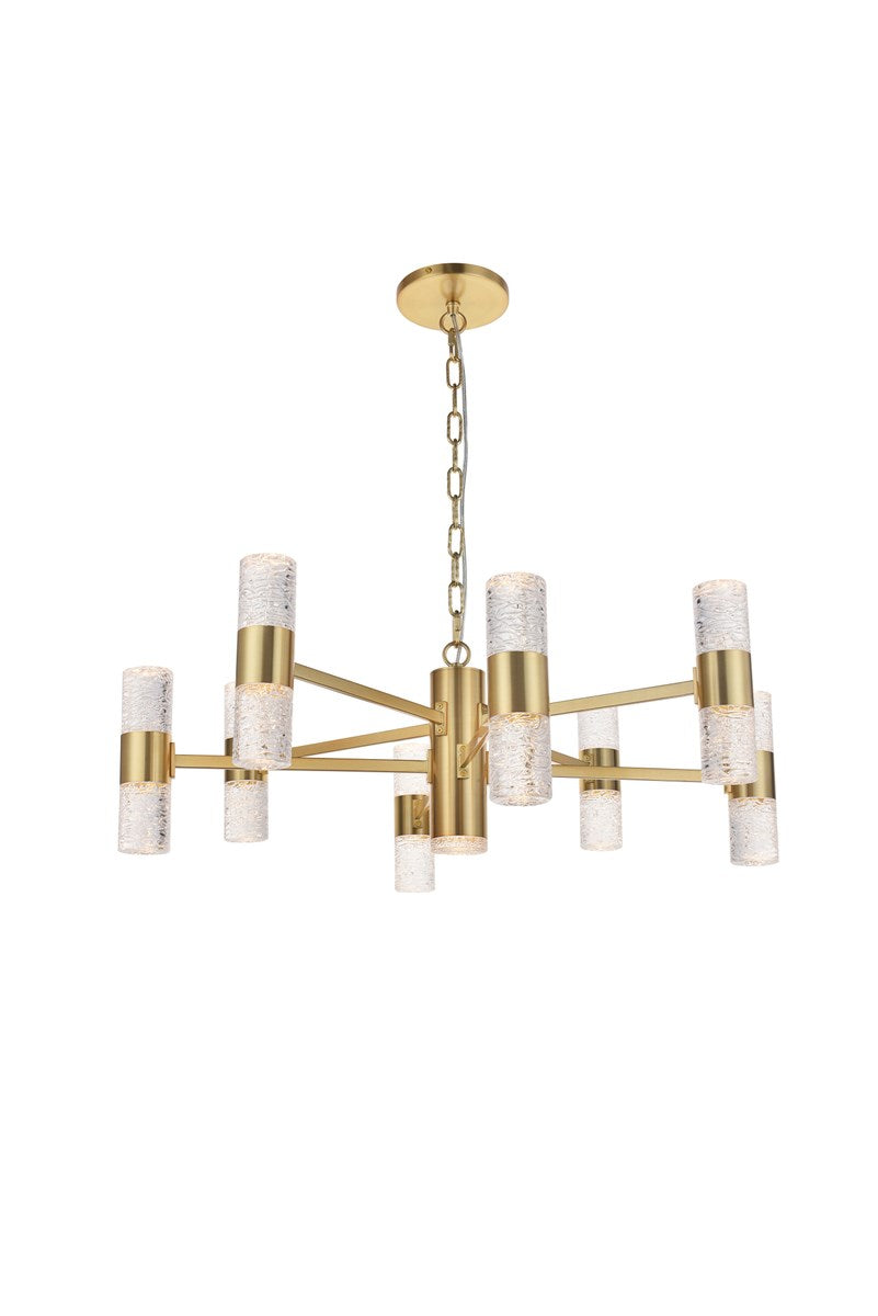 17 Light Gold Led Pendant