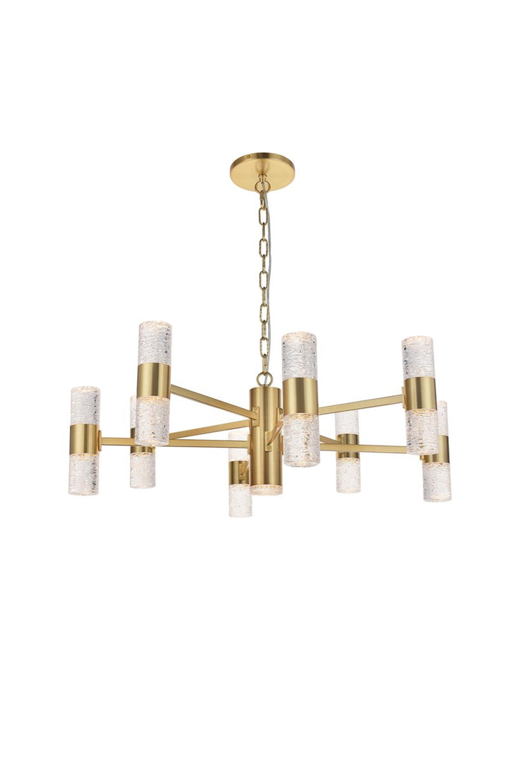 17 Light Gold Led Pendant