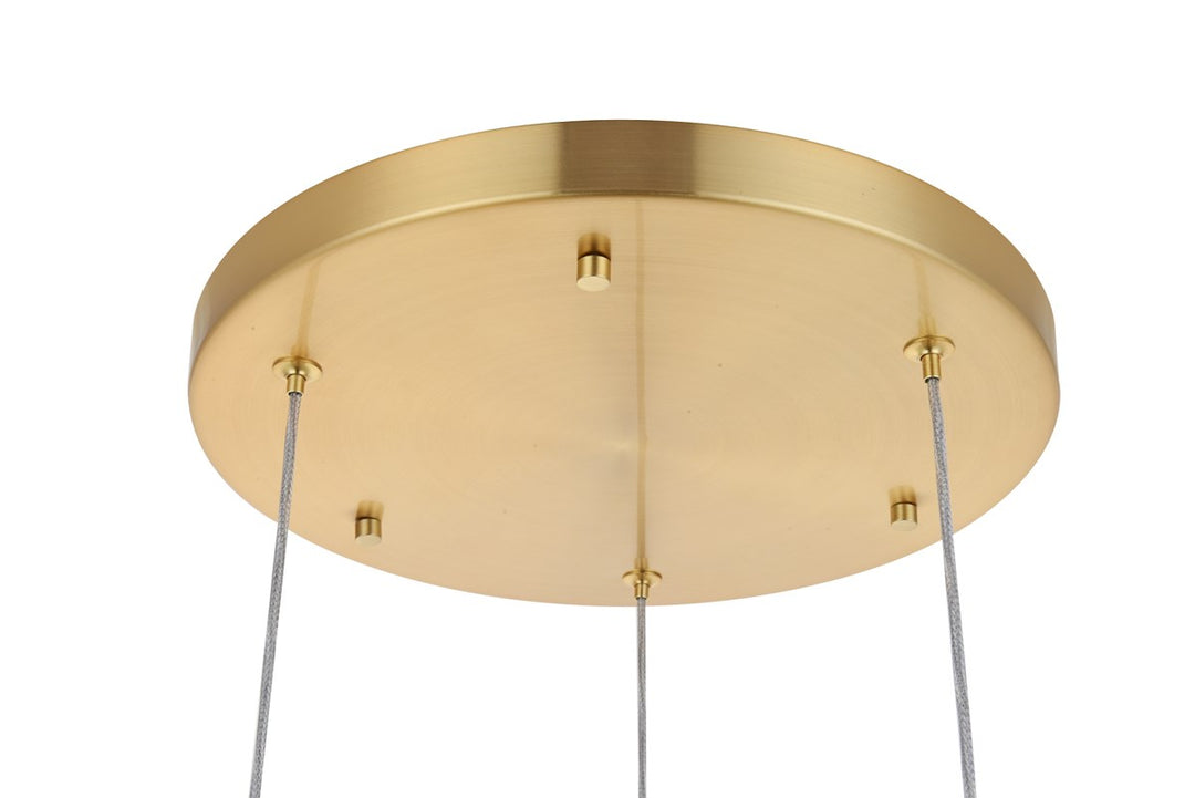 3 Light Gold Led Pendant