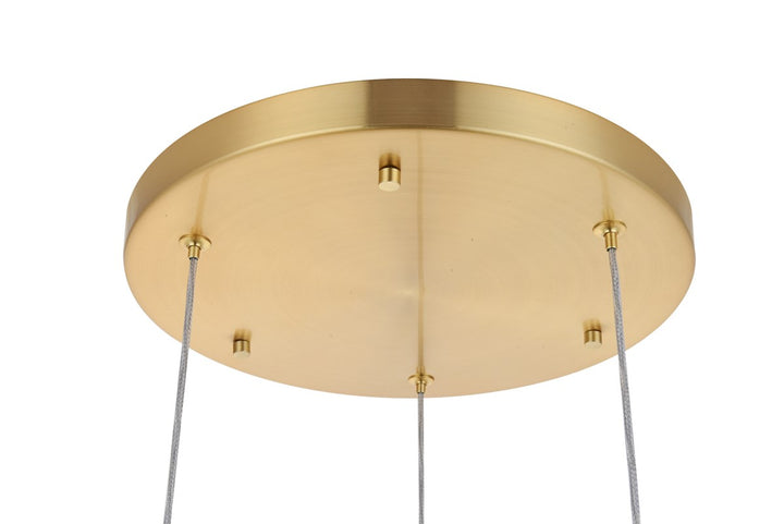 3 Light Gold Led Pendant