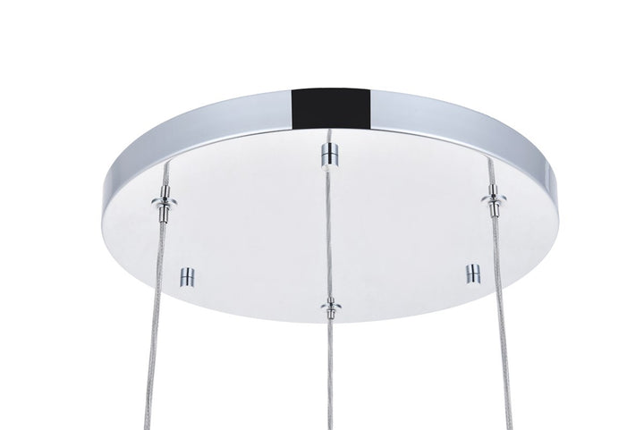 3 Light Chrome Led Pendant