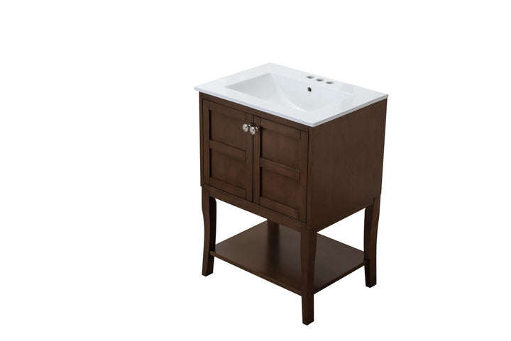 2 Doors Cabinet 24 In. X 18 In. X 34 In. In Antique Coffee