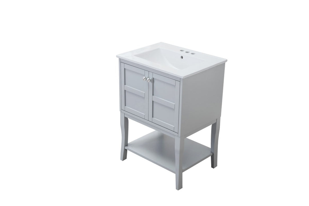 2 Doors Cabinet 24 In. X 18 In. X 34 In. In Grey