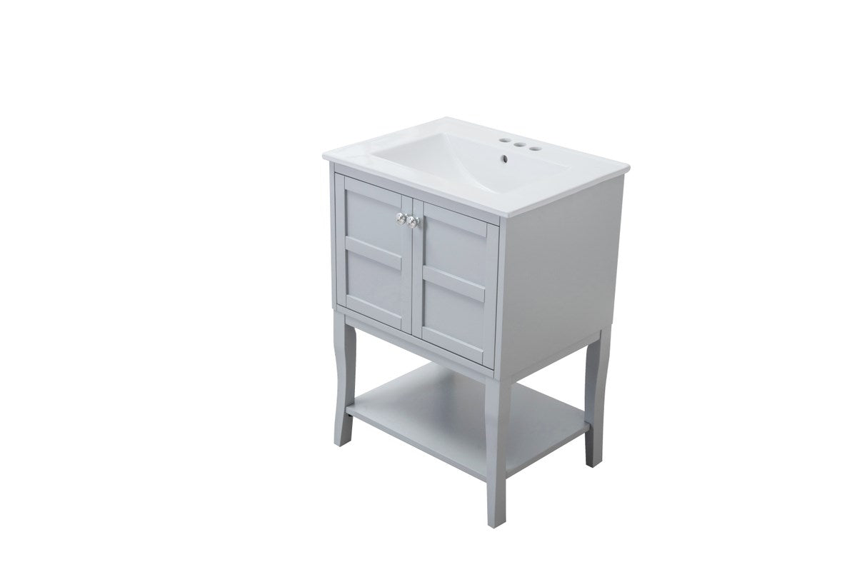 2 Doors Cabinet 24 In. X 18 In. X 34 In. In Grey