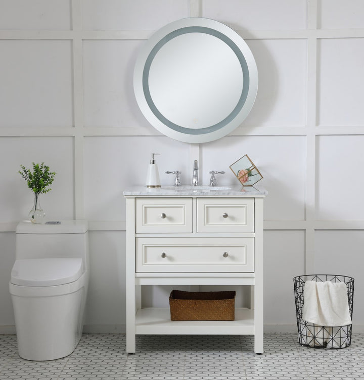 28 Inch Hardwired Led Mirror With Touch Sensor And Color Changing
