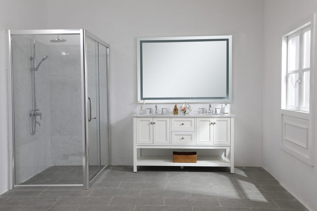 42In X 60In Hardwired Led Mirror With Touch Sensor And Color Changing