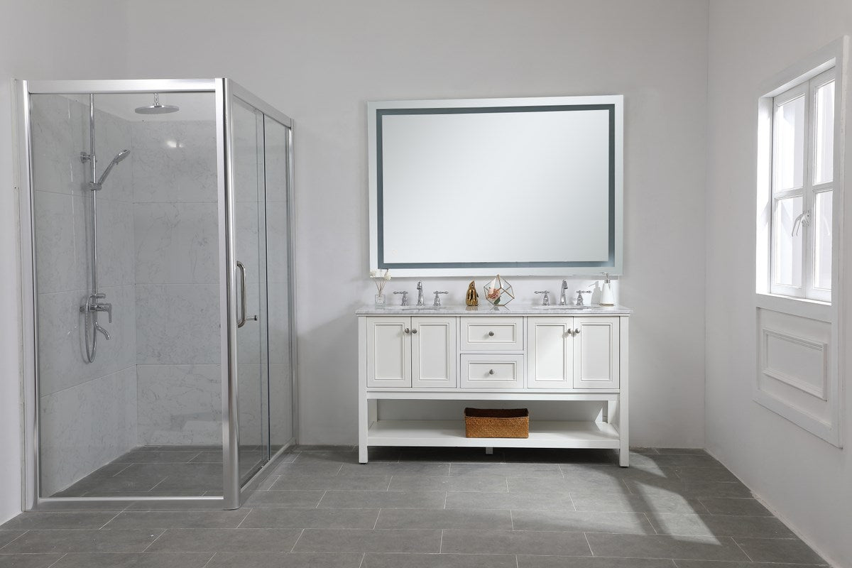 42In X 60In Hardwired Led Mirror With Touch Sensor And Color Changing