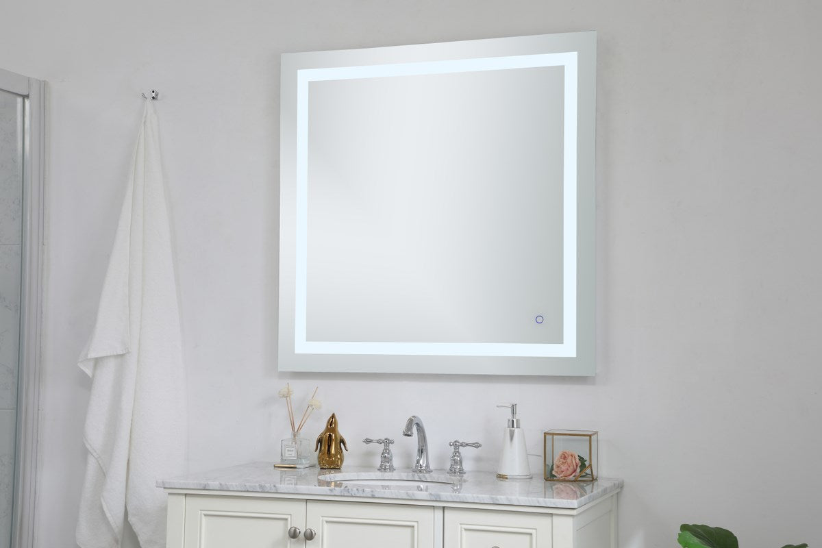 36In X 36In Hardwired Led Mirror With Touch Sensor And Color Changing