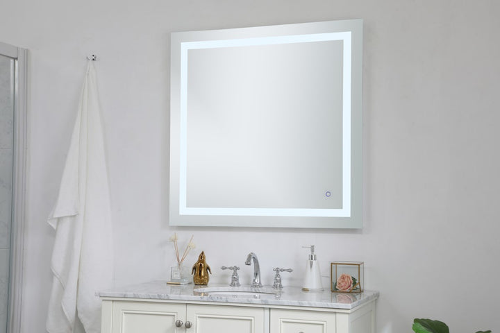 36In X 36In Hardwired Led Mirror With Touch Sensor And Color Changing