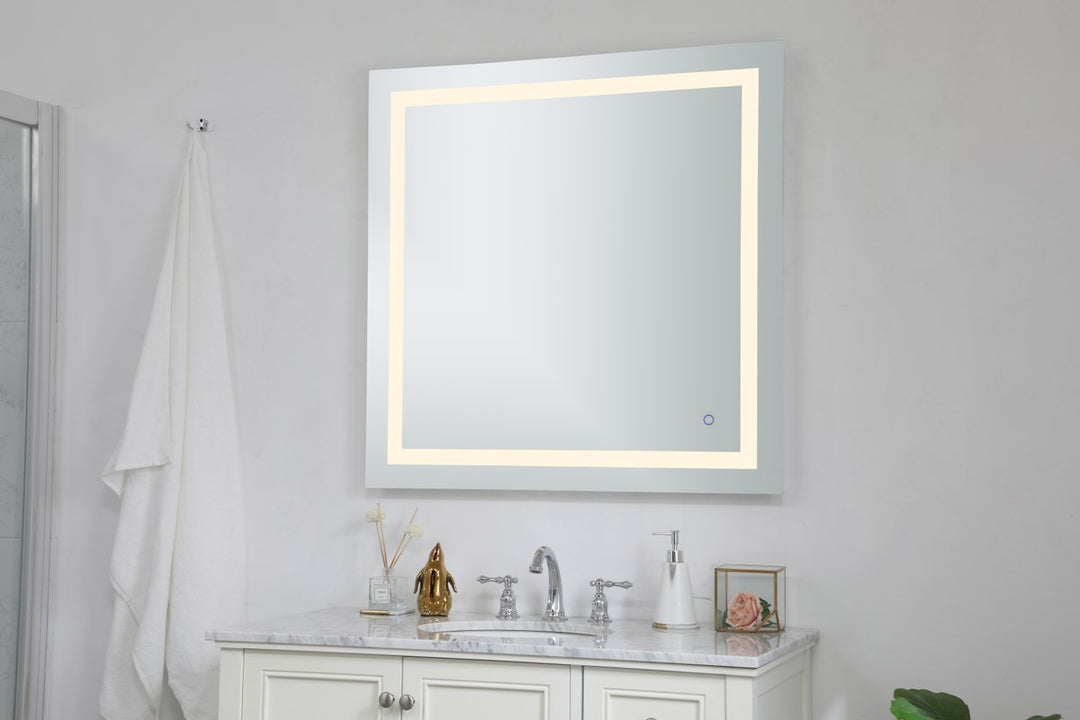 36In X 36In Hardwired Led Mirror With Touch Sensor And Color Changing